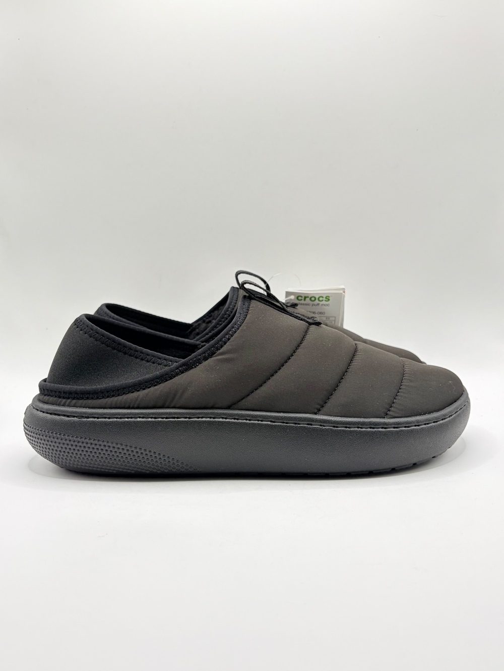 Crocs Classic Puff Moc Black Slip-On Shoes Size Men's 8/Women's 10 NO BOX